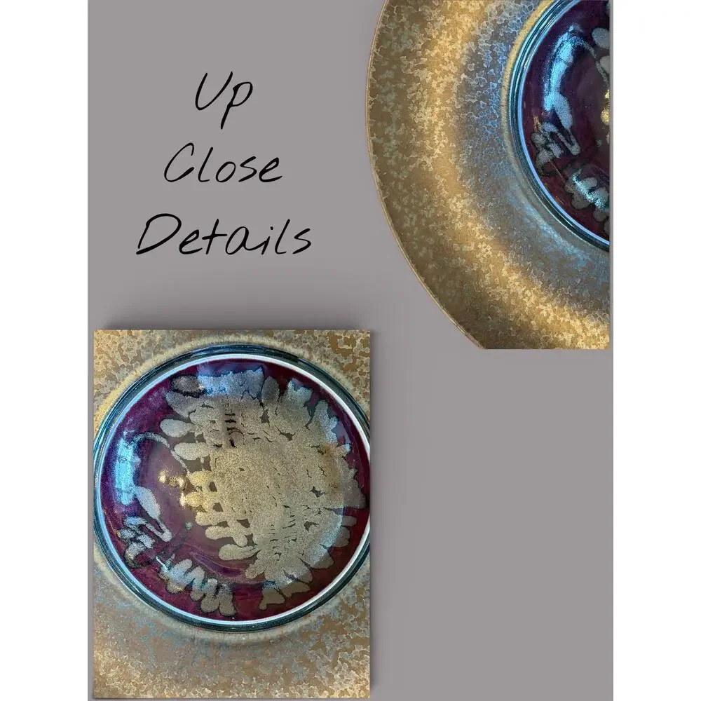 Monumental Signed Raku Pottery Bowl-Wall Hanging-Studio Art Centerpiece-Modern